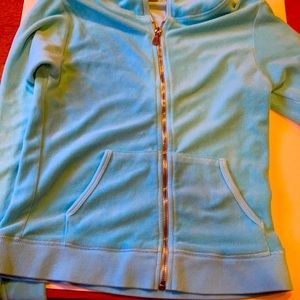 Rocky sea blue velour sweatshirt sz 14.